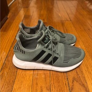Adidas Swift Run Olive Green Athletic Shoes